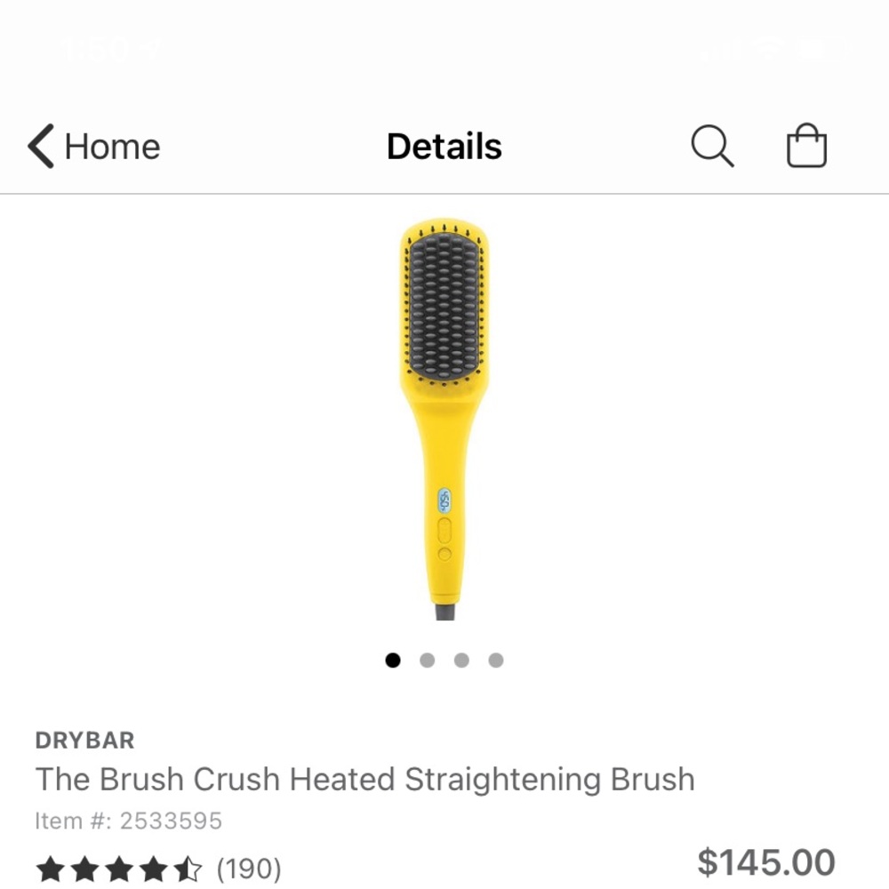 Brush crushed heat straightener